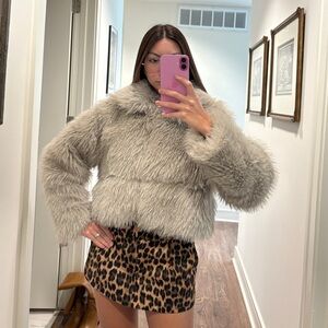 Authentic Jason Wu Faux Fur Shaggy Jacket size Medium